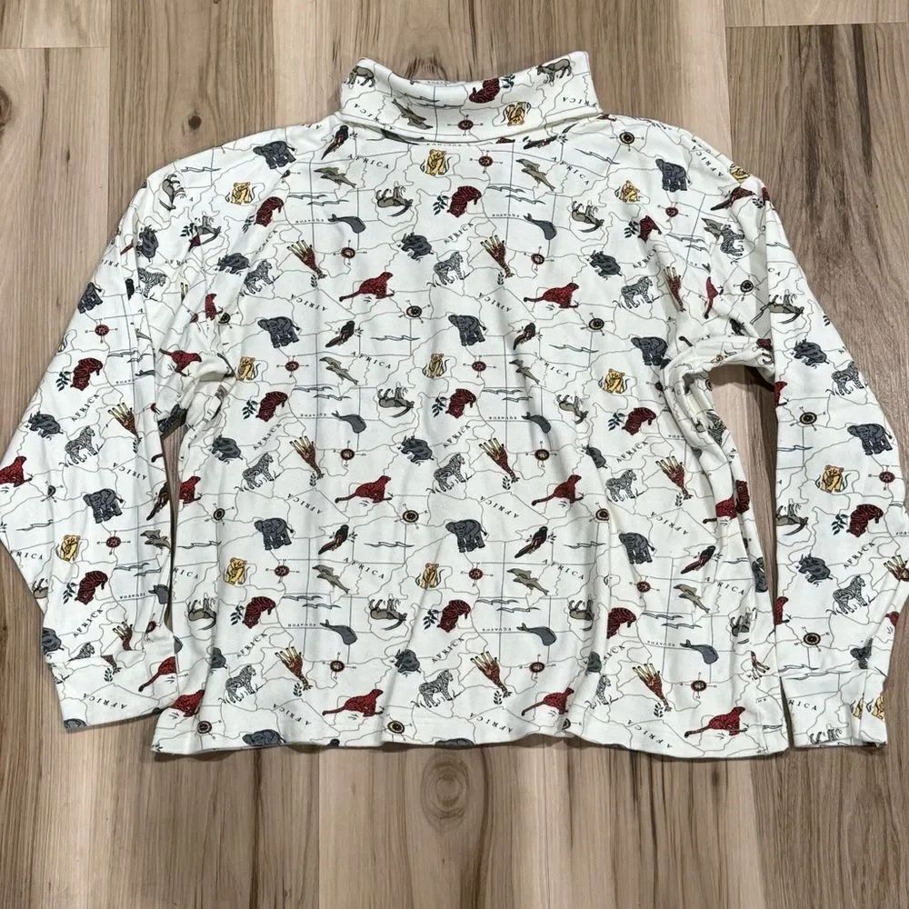 Northern Isles Vintage 90’s Africa Turtleneck Shirt Top Women’s Large